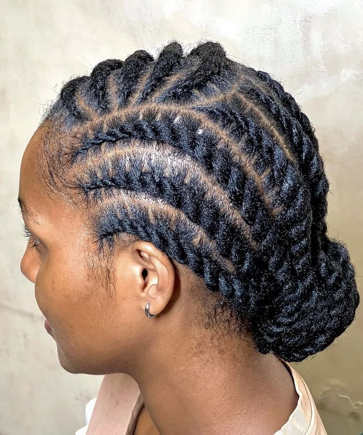 Flat twist protective hairstyle