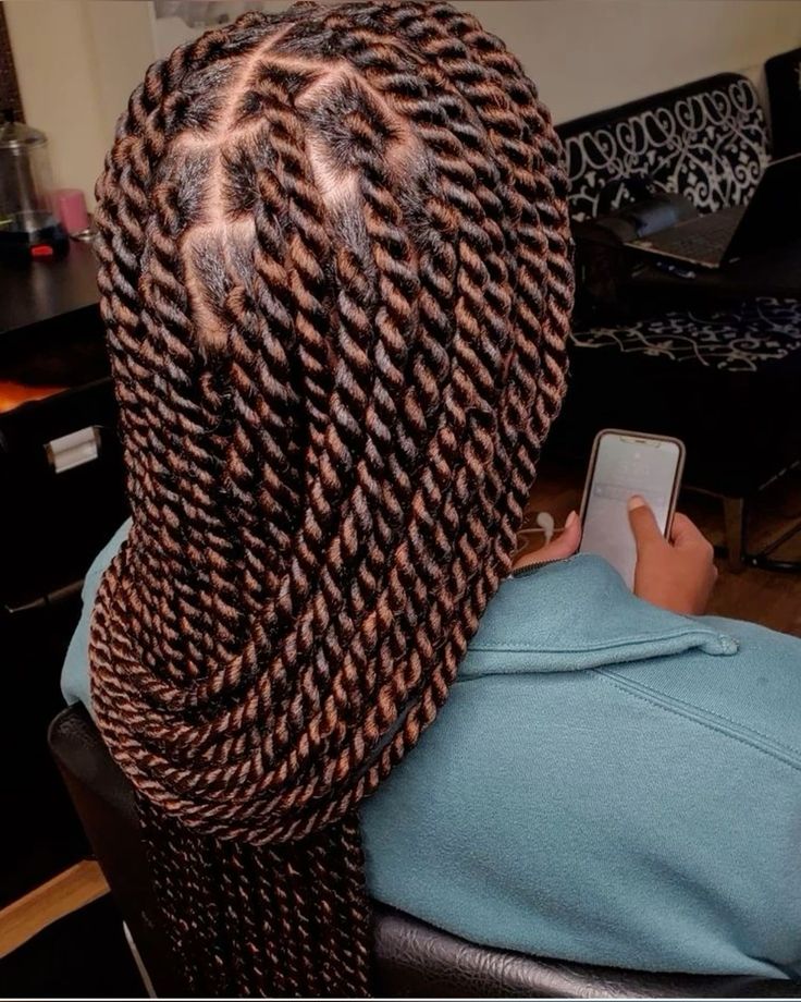 Senegalese twists protective hairstyle